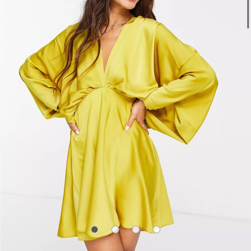 ISO: ASOS Swing Satin Dress in Gold